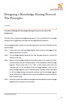 Designing a Knowledge Sharing Protocol<br><small>The Principles</small>