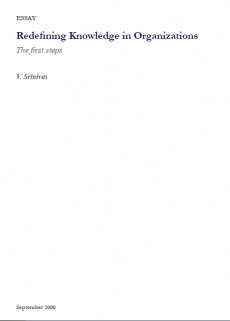 Redefining Knowledge in Organizations<br><small>The first steps</small>