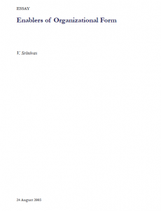 Enablers of Organizational Form