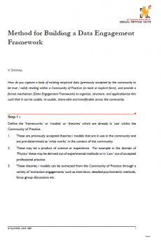 Method for Building a Data Engagement Framework