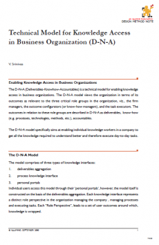 Technical Model for Knowledge Access in Business Organization (D-N-A)