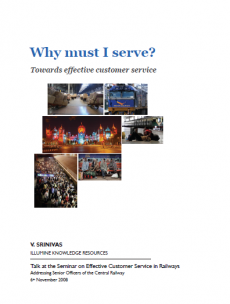 Why must I serve?<br><small>Towards effective customer service</small>