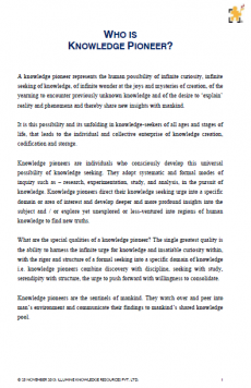 Who is Knowledge Pioneer?