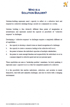 Who is a Solution Builder?