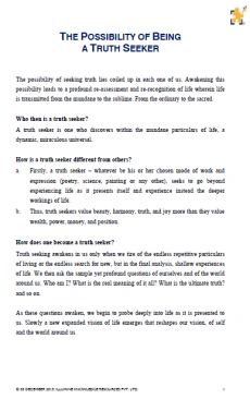 The Possibility of Being  a Truth Seeker