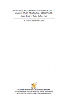 Building an organization-wide tacit  knowledge protocol structure<br><small>Case Study – Sales InDoc Net</small>