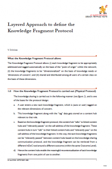 Layered Approach to define the  Knowledge Fragment Protocol