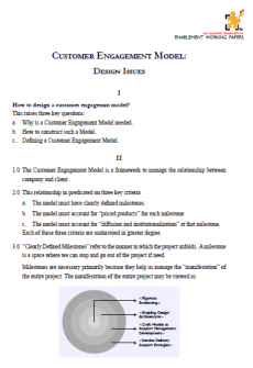 Customer Engagement Model: Design Issues