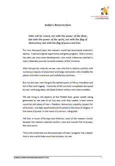 India’s Resurrection
