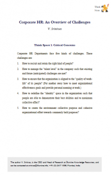 Corporate HR: An Overview of Challenges