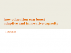 How Education can Boost Aadaptive and Innovative Capacity