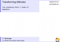 Transforming Attitudes<br><small>The Learnings from 5 years of research</small>