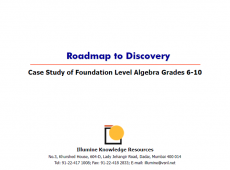 Roadmap to Discovery<br><small>Case Study of Foundation Level Algebra Grades 6-10</small>