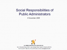 Social Responsibilities of Public Administrators