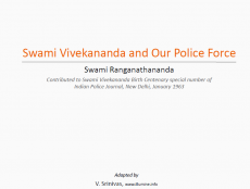 Swami Vivekananda and Our Police Force
