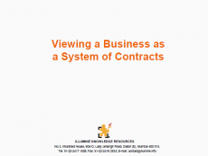 Viewing a Business as a System of Contracts