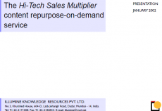 The Hi-Tech Sales Multiplier content repurpose-on-demand service