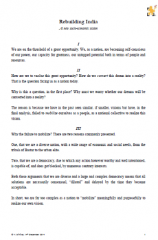 Rebuilding India <small>A new socio-economic vision</small>