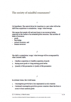 The society of mindful consumers?