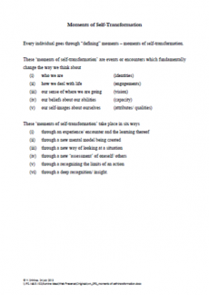 Moments of Self-Transformation