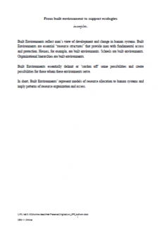 From built environment to support ecologies  <small>incomplete..</small>