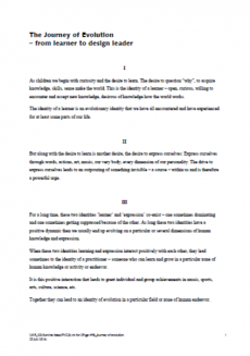 The Journey of Evolution <small>– from learner to design leader</small>