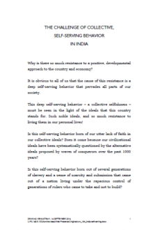 The challenge of collective, Self-serving behavior in India
