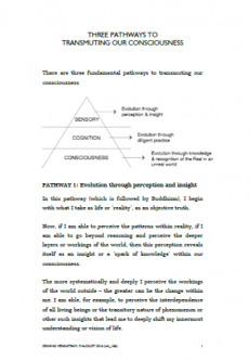 Three pathways to  transmuting our consciousness